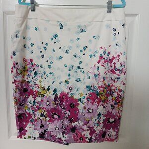 Ann Taylor Multi-Color Floral Skirt - size 14